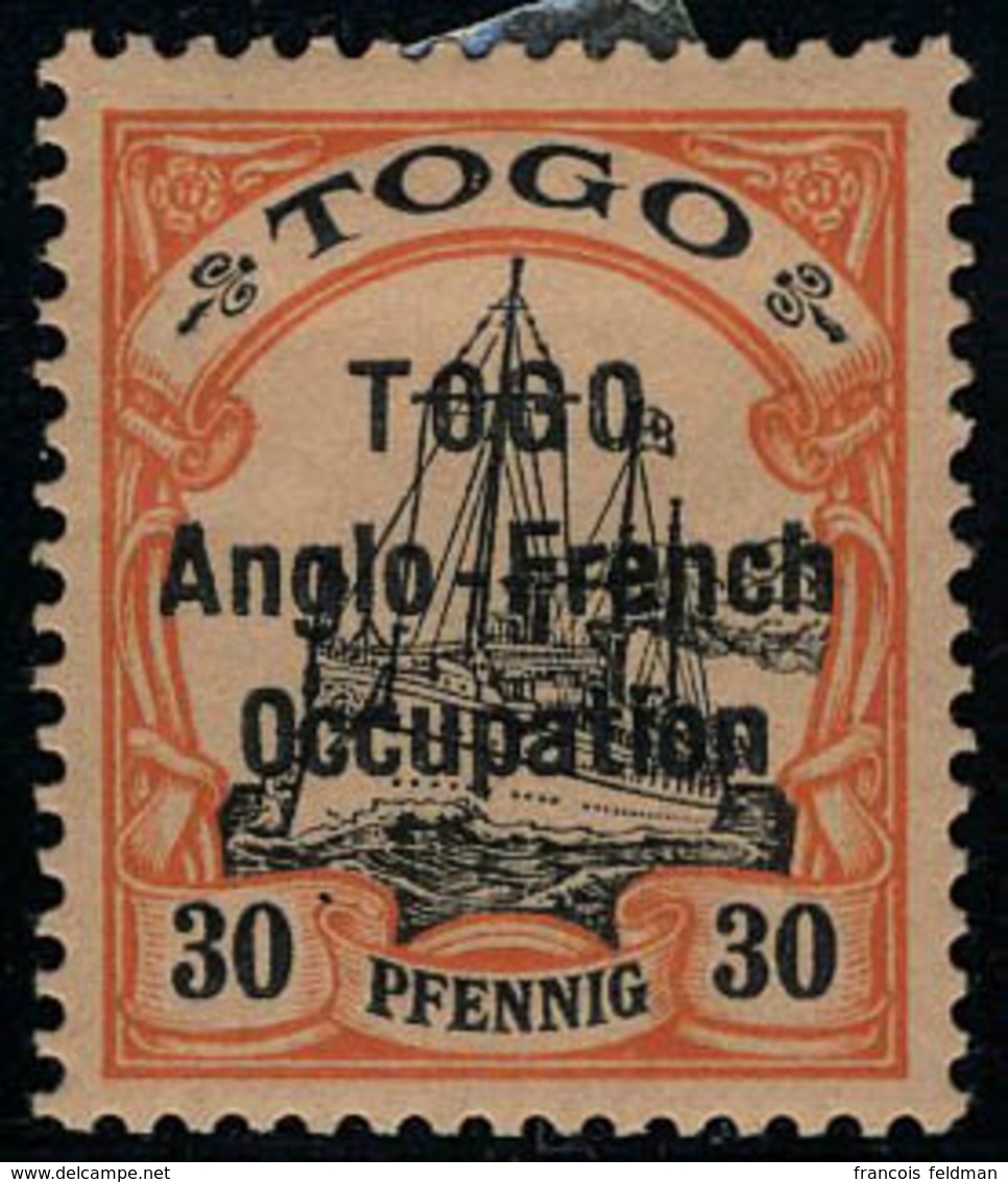 Neuf Avec Charnière N° 37, 30pf  Anglo French Occupation, Type I, TB Signé A Brun - Altri & Non Classificati