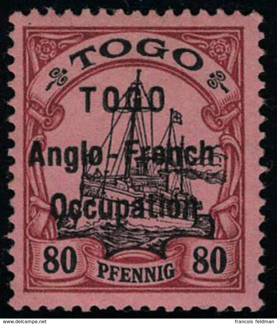 Neuf Avec Charnière N° 40, 80pf  Anglo French Occupation,  TB , Signé A Brun - Altri & Non Classificati