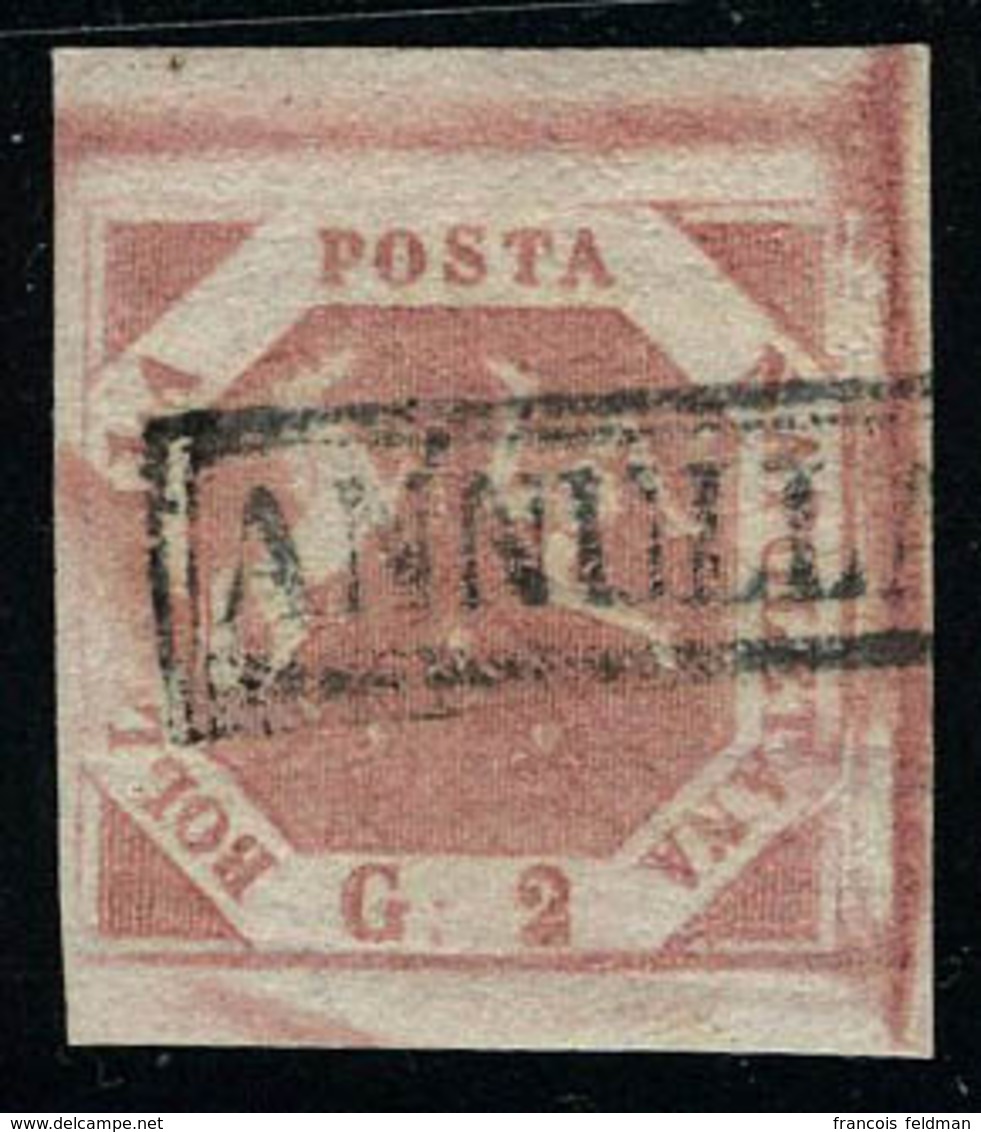 Oblitéré N° 3, 2gr Rose, Variété Sans Le O De Bollo Et DE De Delta, Position 200 De La Feuille T.B. Signé + Certificat D - Altri & Non Classificati