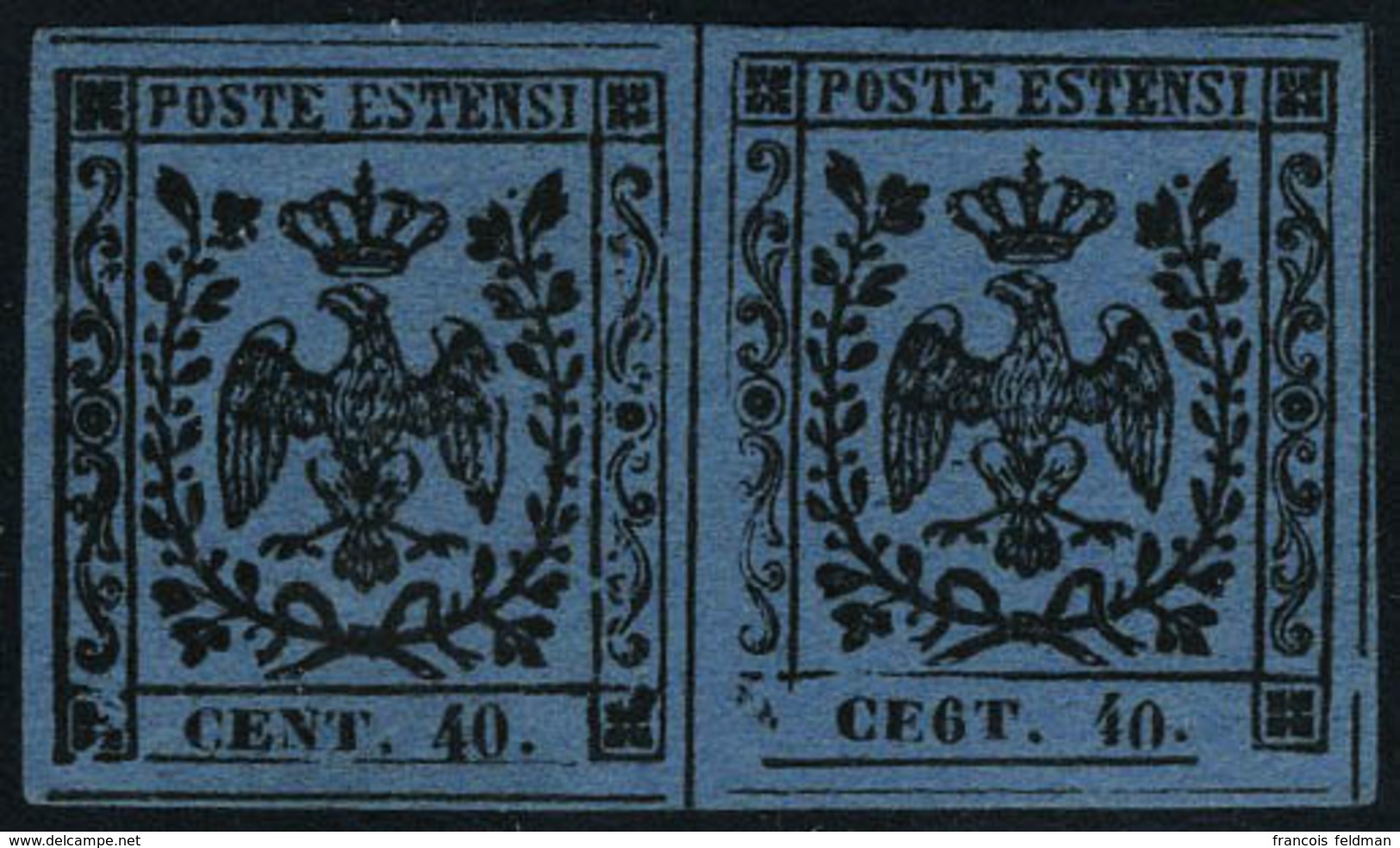 Neuf Avec Charnière N° 5Ab, 40c Variété CEGT Tenant à Normal T.B. Sassone 10c 1200 € - Altri & Non Classificati