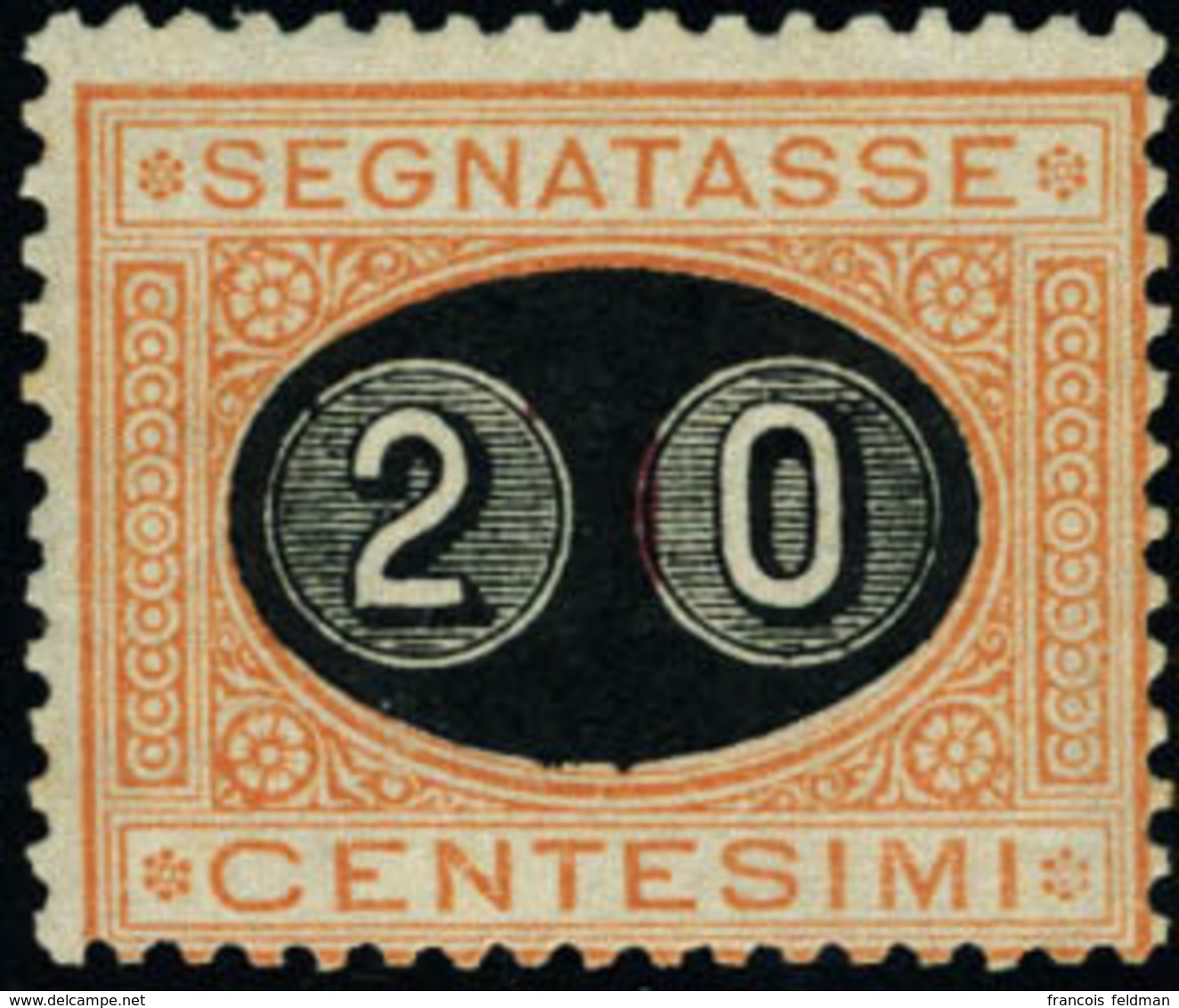 Neuf Avec Charnière N°23. 20 S/1c Orange. Cl. T.B. Signé Fiechi (Sassone) - Altri & Non Classificati