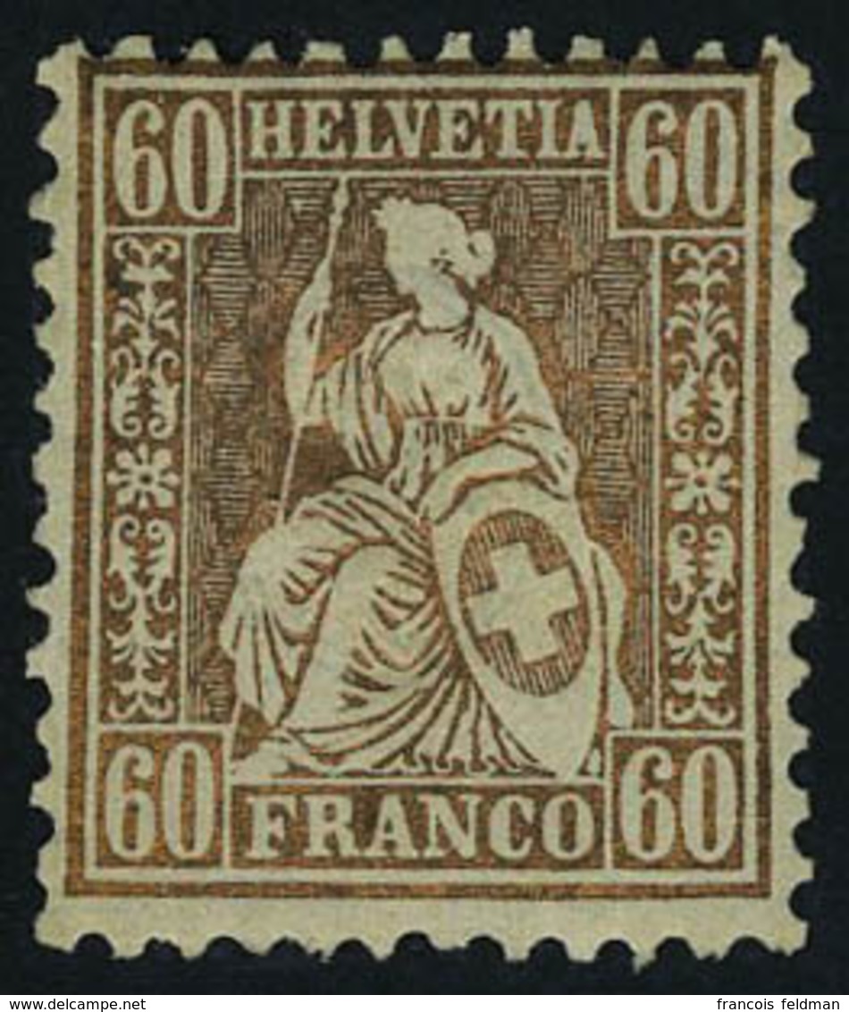 Neuf Avec Charnière N° 40, 60c Bronze T.B. Zurmstein 35 : 1750 CHF - Altri & Non Classificati