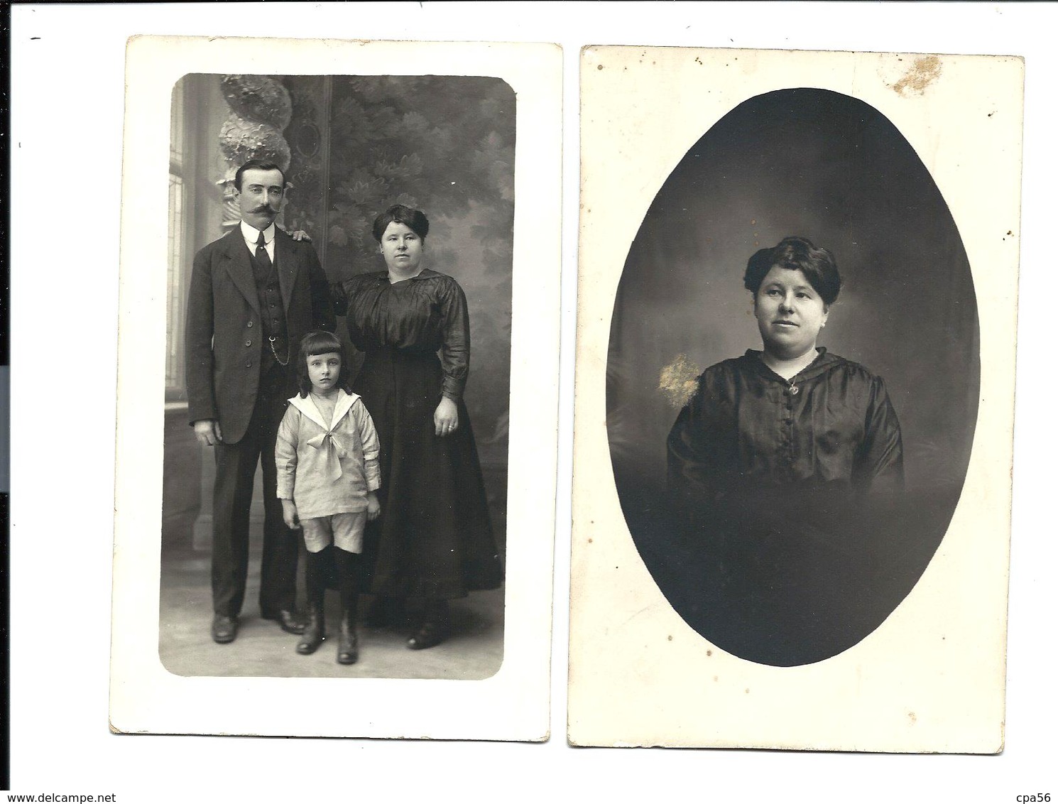 2 CARTES PHOTOS - Famille Identifiée Au Verso - Genealogy