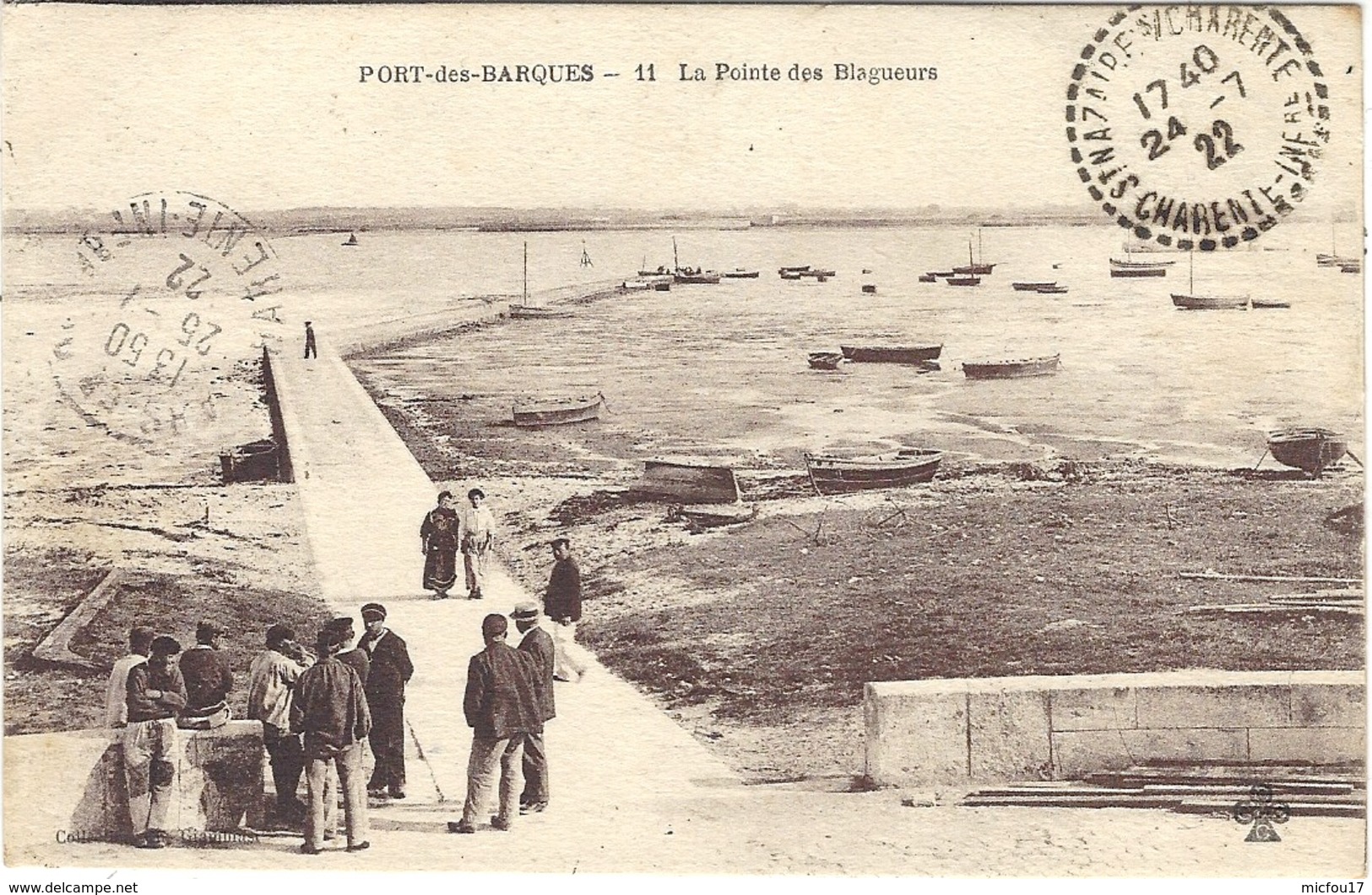 1922- C P A De Port-des-Barques  Avec Cad 1 Cercle Point. De St NAZAIRE S/Charente ( Charente Maritime ) - 1921-1960: Période Moderne