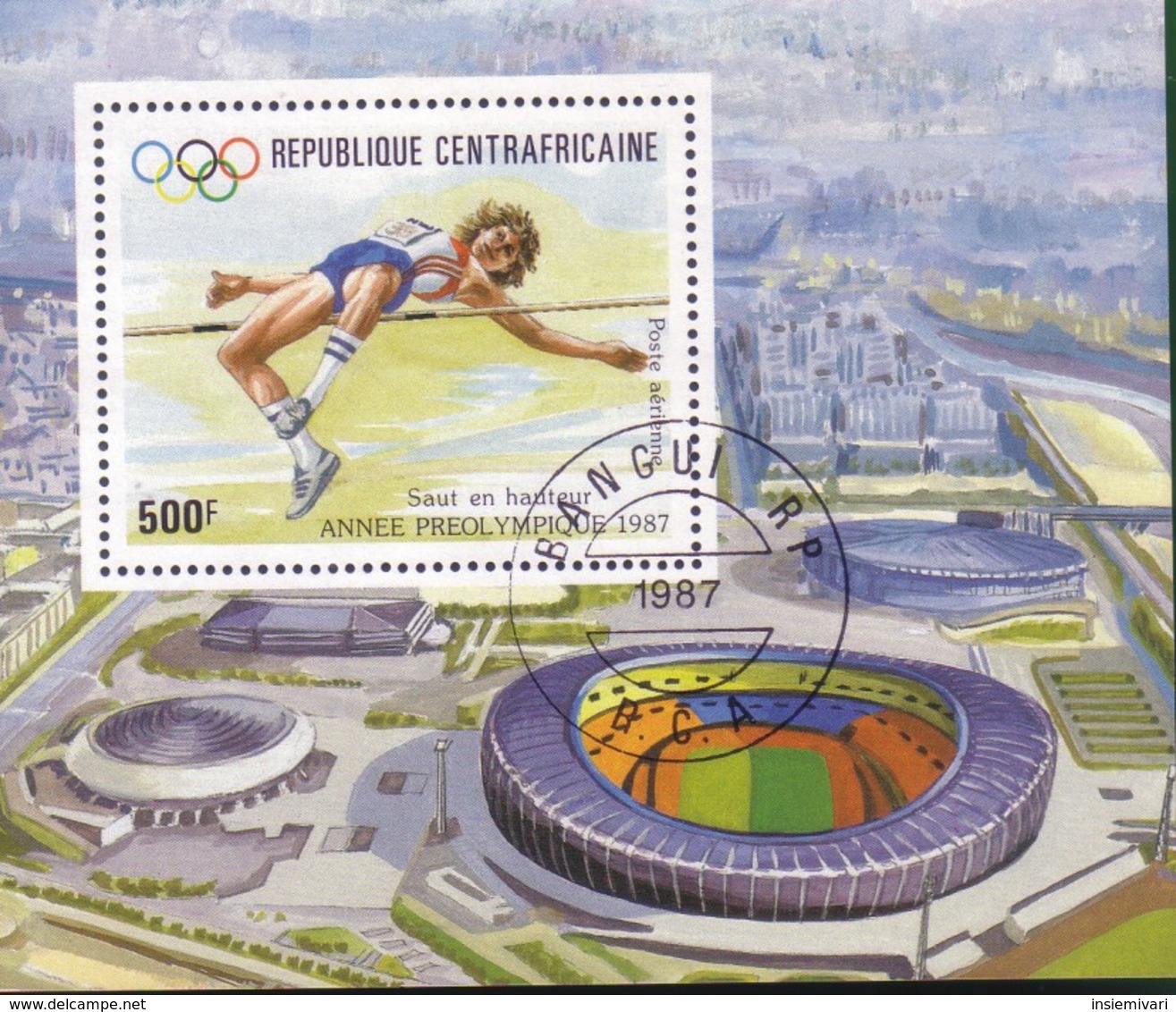 Repubblica Centro Africana:1987 Airmail - Olympic Games - Seoul, South Korea'88. - Repubblica Centroafricana