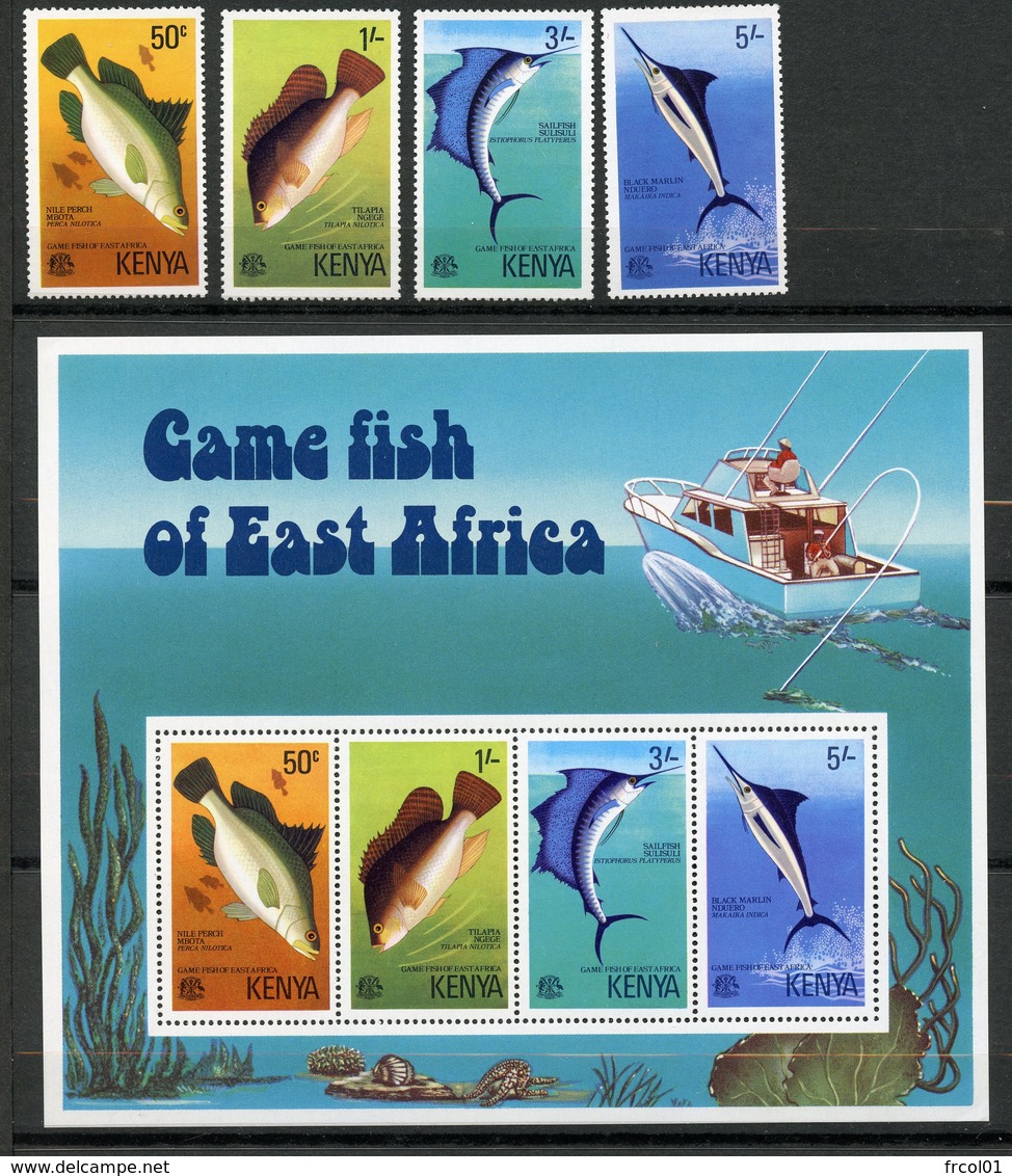 Kenya, Yvert 66/69+BF3, Scott 68/71+71a, MNH - Kenya (1963-...)