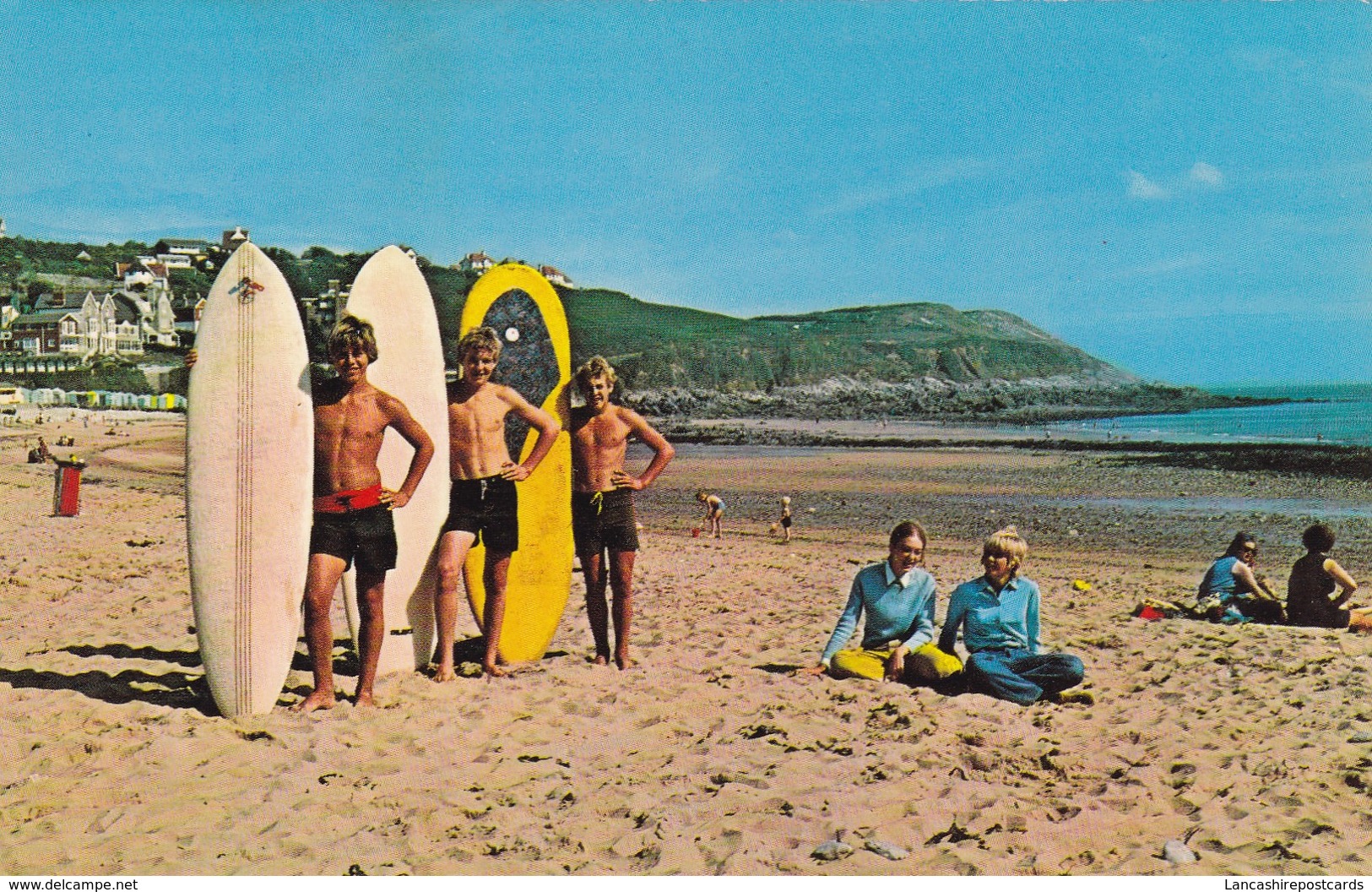 Postcard Langland Bay Glamorgan Gower [ Surf Surfing Interest ] My Ref  B12336 - Glamorgan