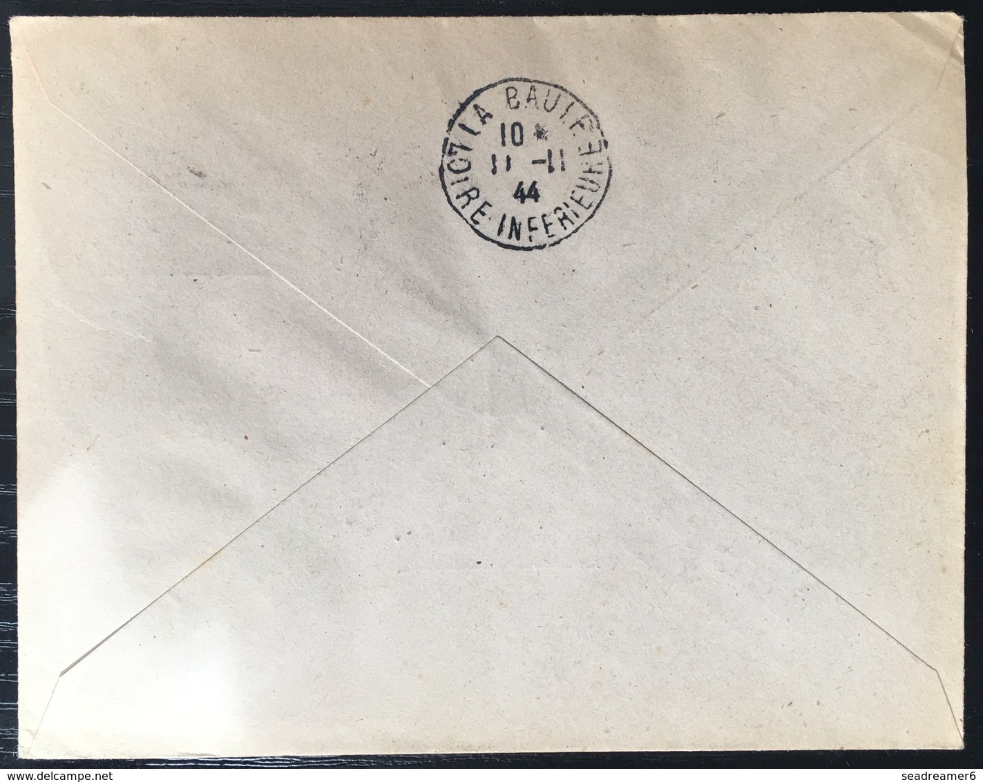 France ILOT DE SAINT NAZAIRE / POCHE DE L'ATLANTIQUE - 1945 - ENVELOPPE RECOMMANDEE De La Baule - Oorlogszegels