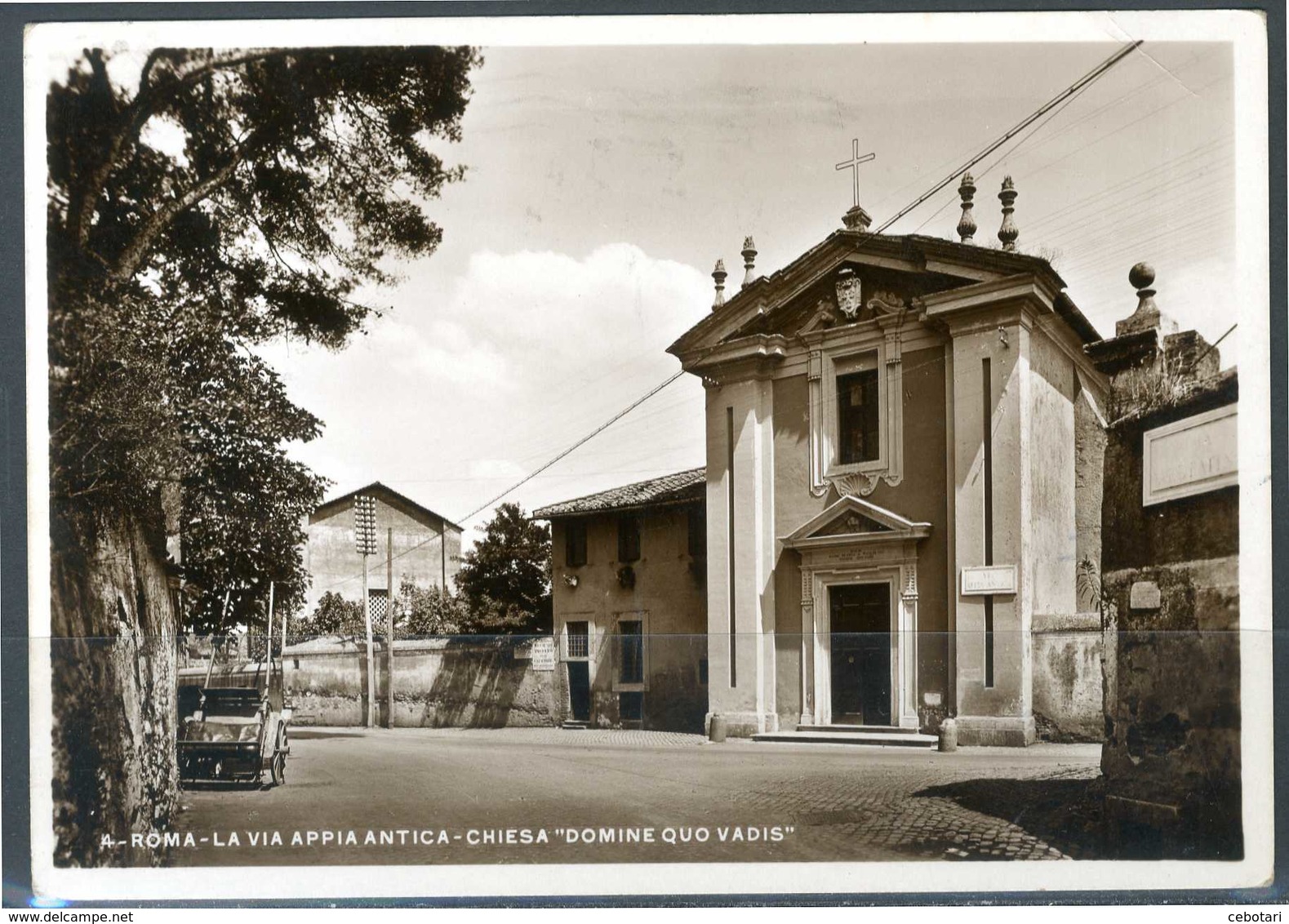 ROMA - Via Appia Antica - Chiesa "Domine Quo Vadis" -  Cartolina Viaggiata Anno 1934. - Autres & Non Classés