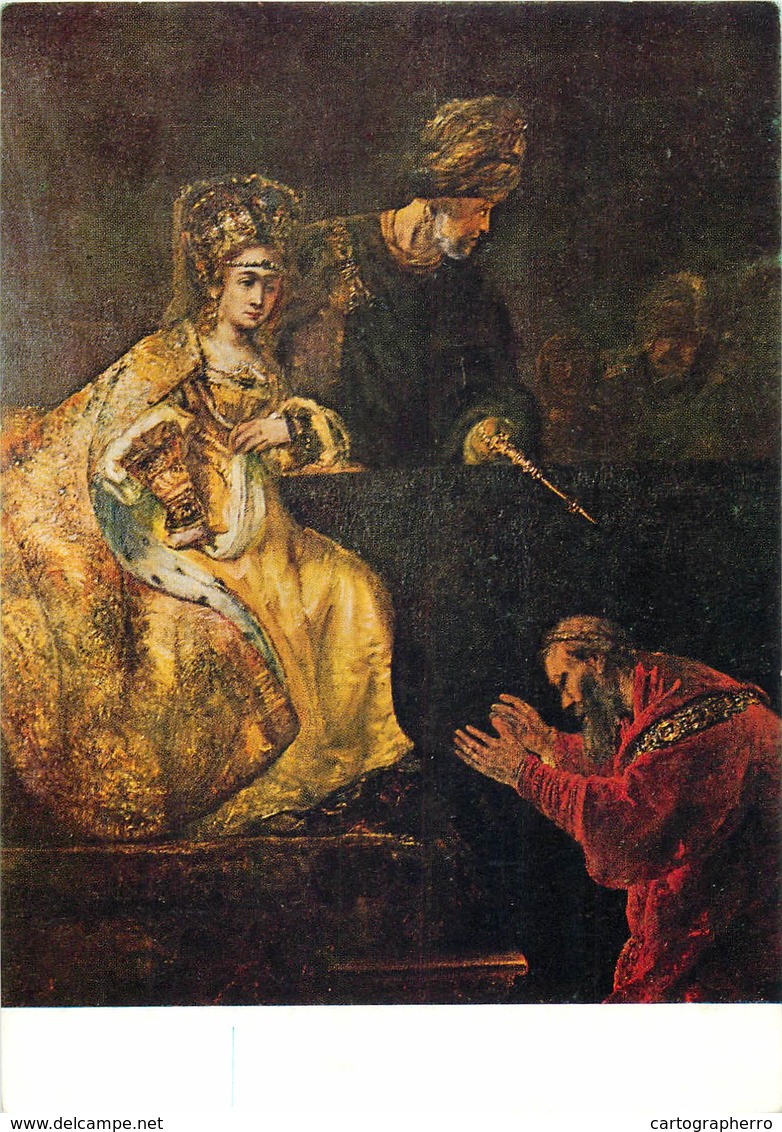 D1364 Rembrandt Haman Asking Esther `s Pardon - Paintings