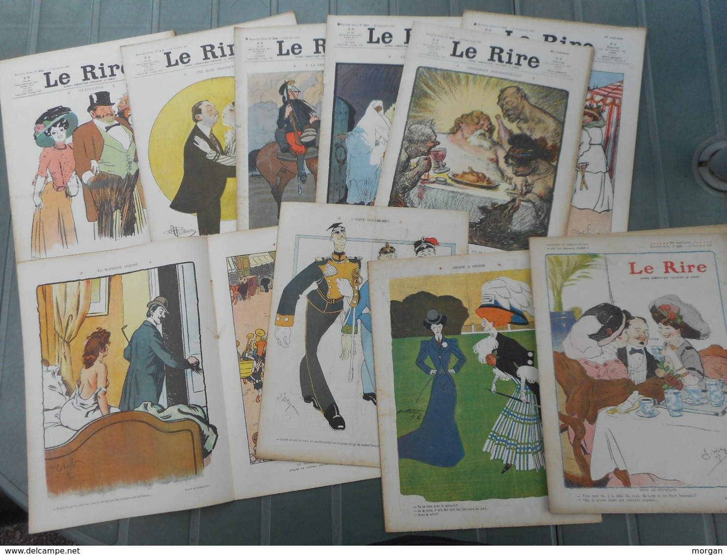 LE RIRE 1907, LOT ANNEE 1907 QUASI COMPLETE, MANQUE 3 N°,  AVEC N° SPECIAUX  JOURNAL LE RIRE