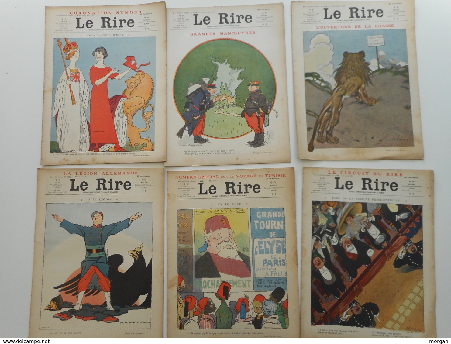 LE RIRE 1911, LOT ANNEE COMPLETE 1911, DU 414 AU 465, ILLUSTRATEURS,  JOURNAL LE RIRE - 1801-1900