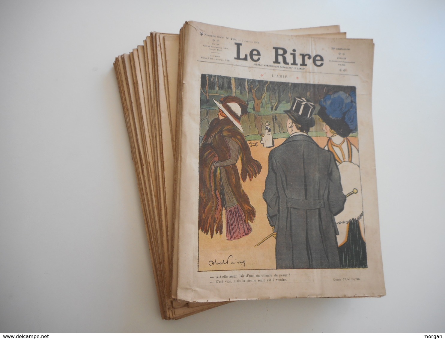 LE RIRE 1911, LOT ANNEE COMPLETE 1911, DU 414 AU 465, ILLUSTRATEURS,  JOURNAL LE RIRE - 1801-1900