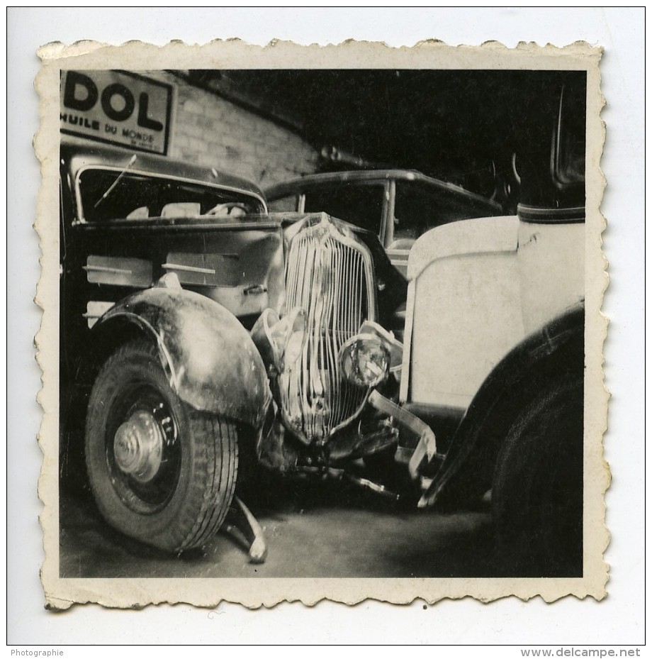 France Mémoires D'une Dépanneuse Accident De Voiture Ancienne Photo 1935 - Cars