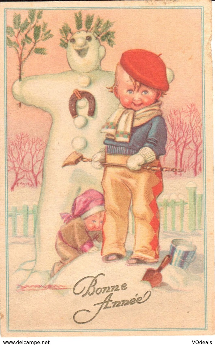 Thèmes - Illustrateurs - Signés - Mauzan, L.A. - Bonne Année - Enfant - Mauzan, L.A.