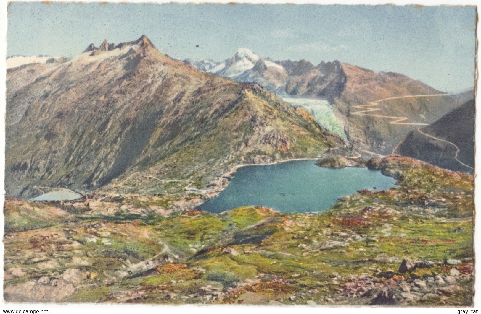 Grimselpasshohe 2175 M Totensee Gegen Rhonegletscher Und Furkastrasse, Unused Postcard [21572] - Autres & Non Classés