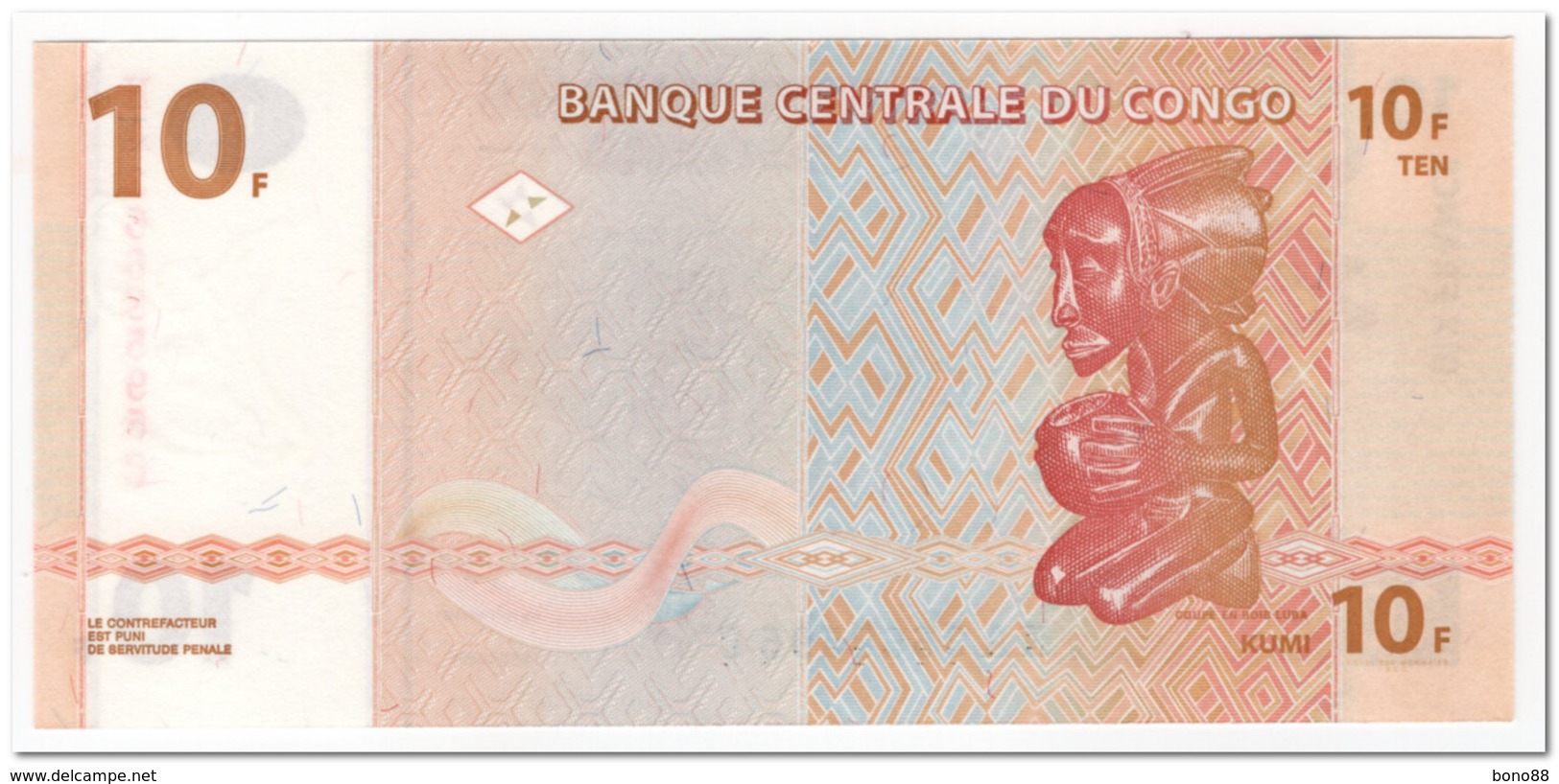 CONGO,10 FRANCS,2003,P.93, UNC - Democratic Republic Of The Congo & Zaire
