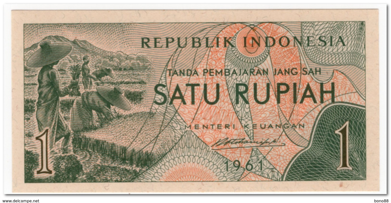 INDONESIA,1 RUPIAH,1961,P.78,UNC - Indonesien