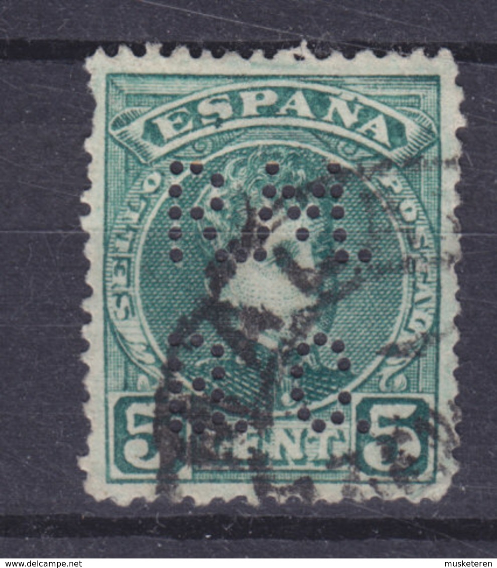 Spain Perfin Perforé Lochung 'R.M.B.C.' 1901 Alfons XIII. Stamp (2 Scans) - Abarten & Kuriositäten