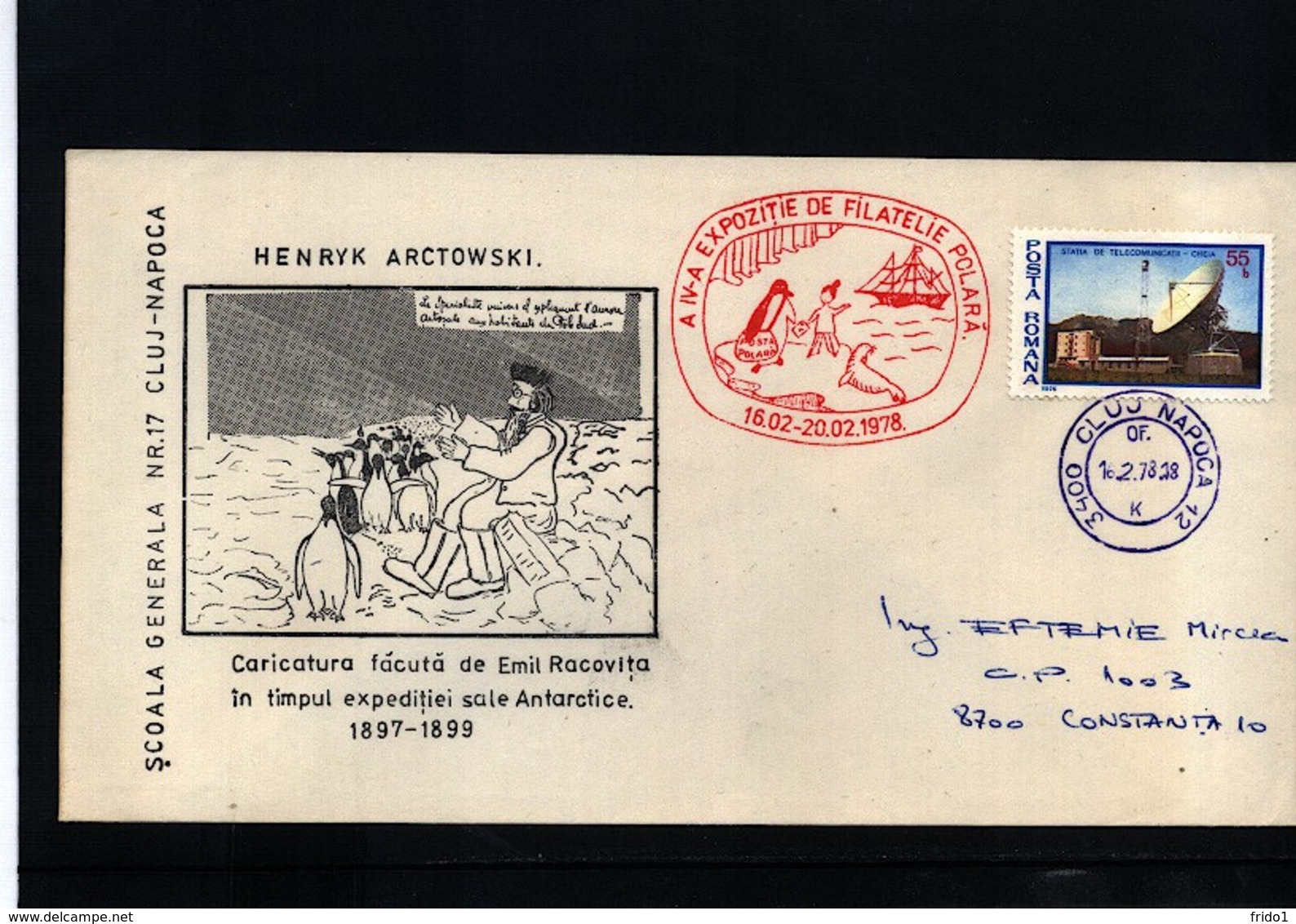 Romania 1978 Philatelic Polar Exibition Interesting Cover - Evenementen & Herdenkingen