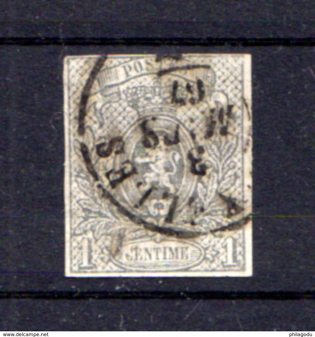 1866-67   Belgique,Petit Lion Non Dentelé, 22 Ø 3 Mars 67, Cote 170 €, - 1865-1866 Perfil Izquierdo