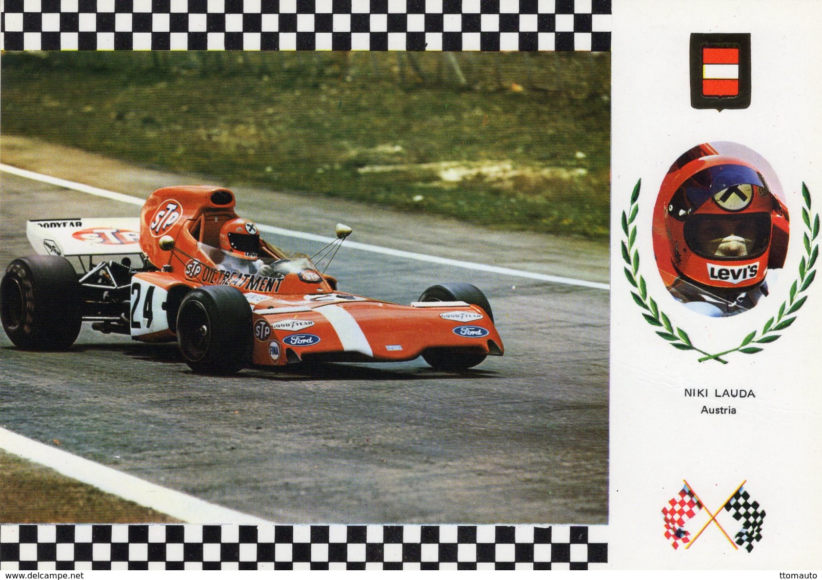 Niki Lauda  -   March 721-G  Cosworth     -  Carte Postale - Grand Prix / F1