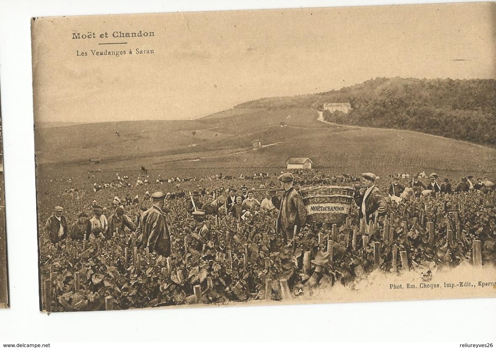 CPA, Moët Et Chandon , Les Vendanges à Saran ,Ed. Em. Choque, Epernay - Paysans