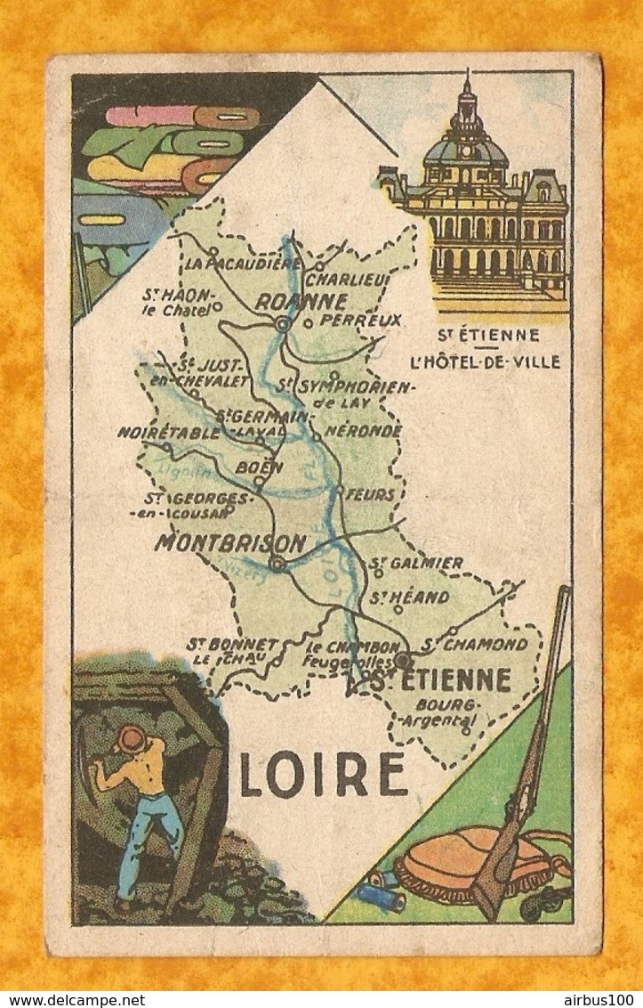 CHROMO IMAGE CHOCOLAT TURENNE DÉPARTEMENT LOIRE ( 42 ) - St ÉTIENNE MONTBRISON ROANNE St GALMIER - Autres & Non Classés