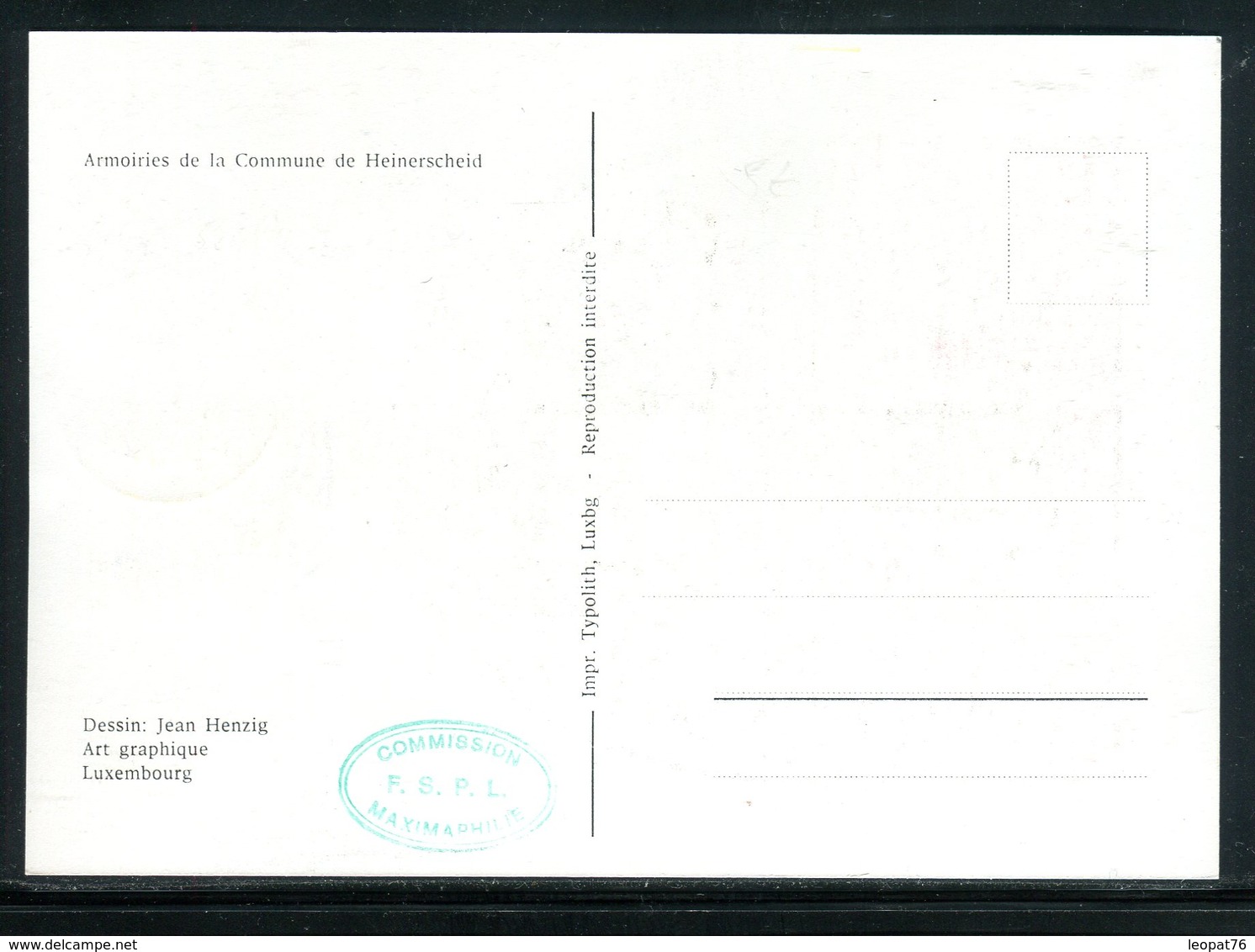 Luxembourg - Carte Maximum 1982 - Armoiries De Heinerscheid - Maximumkaarten