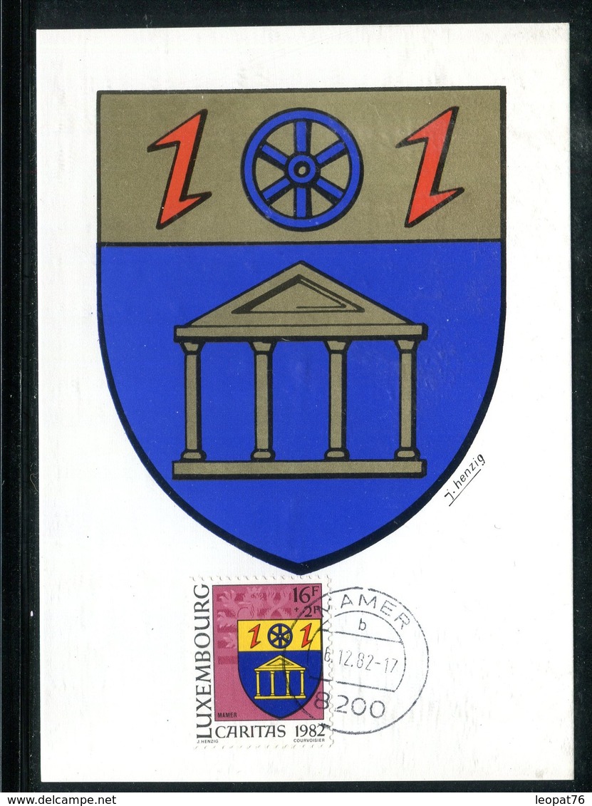 Luxembourg - Carte Maximum 1982 - Armoiries De Mamer - Cartes Maximum