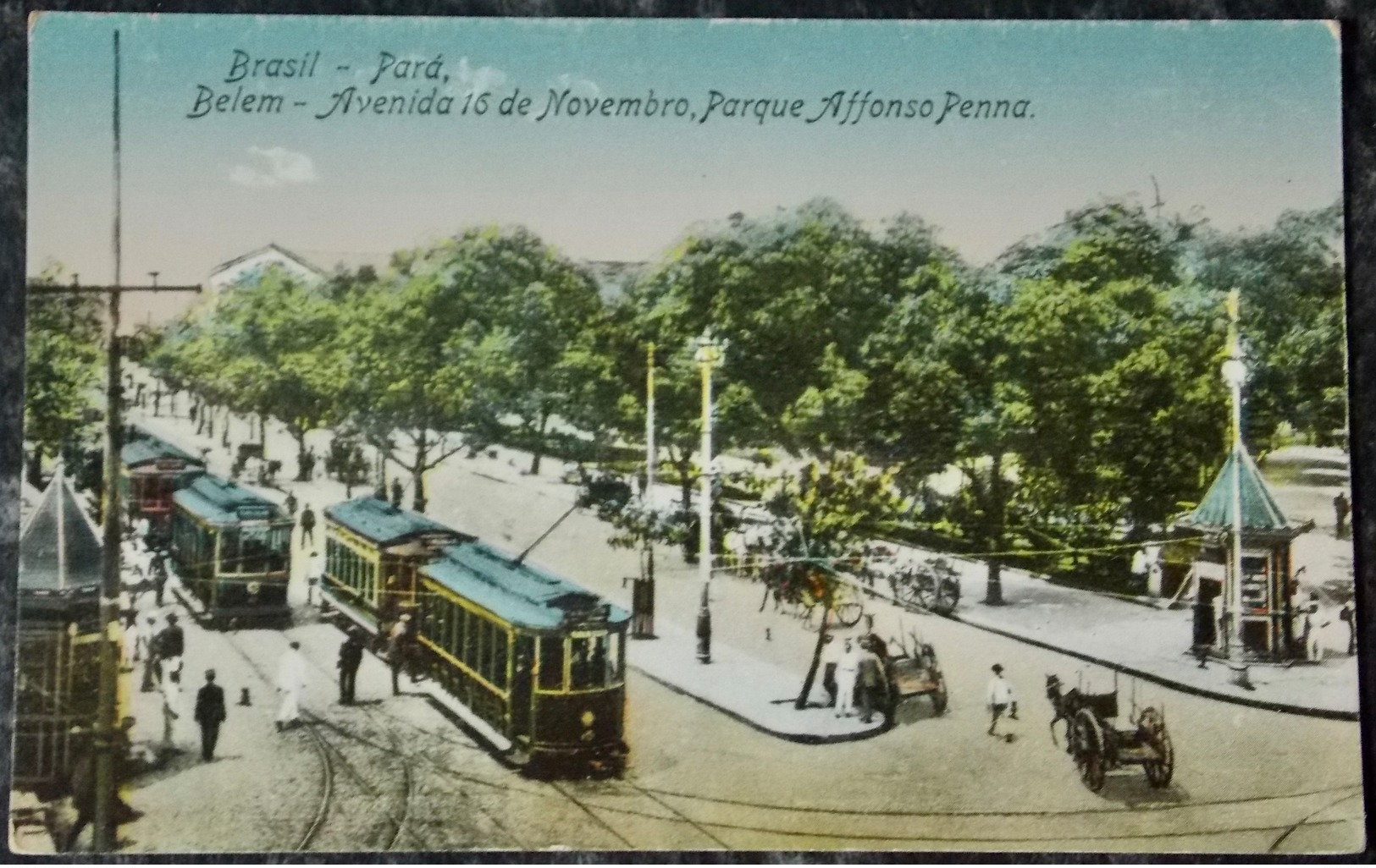 CPA Carte Postale Postcard - Brasil Brazil - PARA - TRAM In Avenida 16 De Novembro - Parque Affonso Penna - TRAIN - Belém