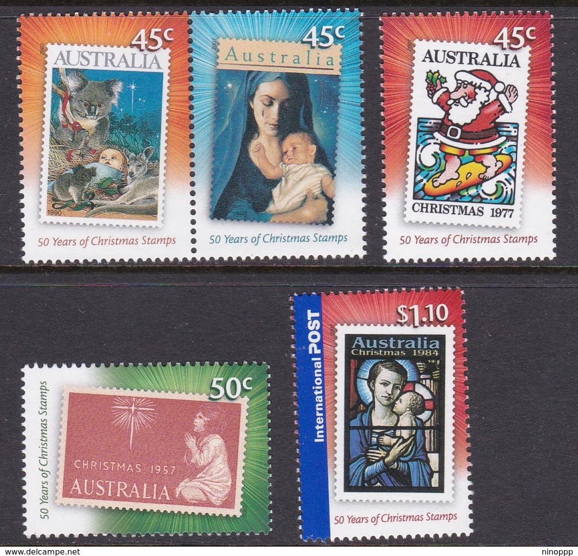 Australia ASC 2510-2514 2007 Christmas, Mint Never Hinged - Mint Stamps