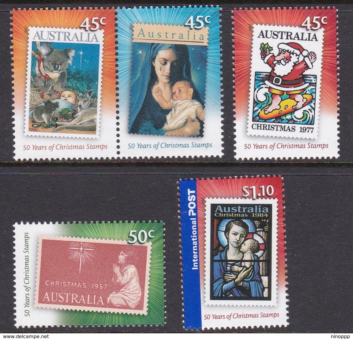 Australia ASC 2510-2514 2007 Christmas, Mint Never Hinged - Ungebraucht