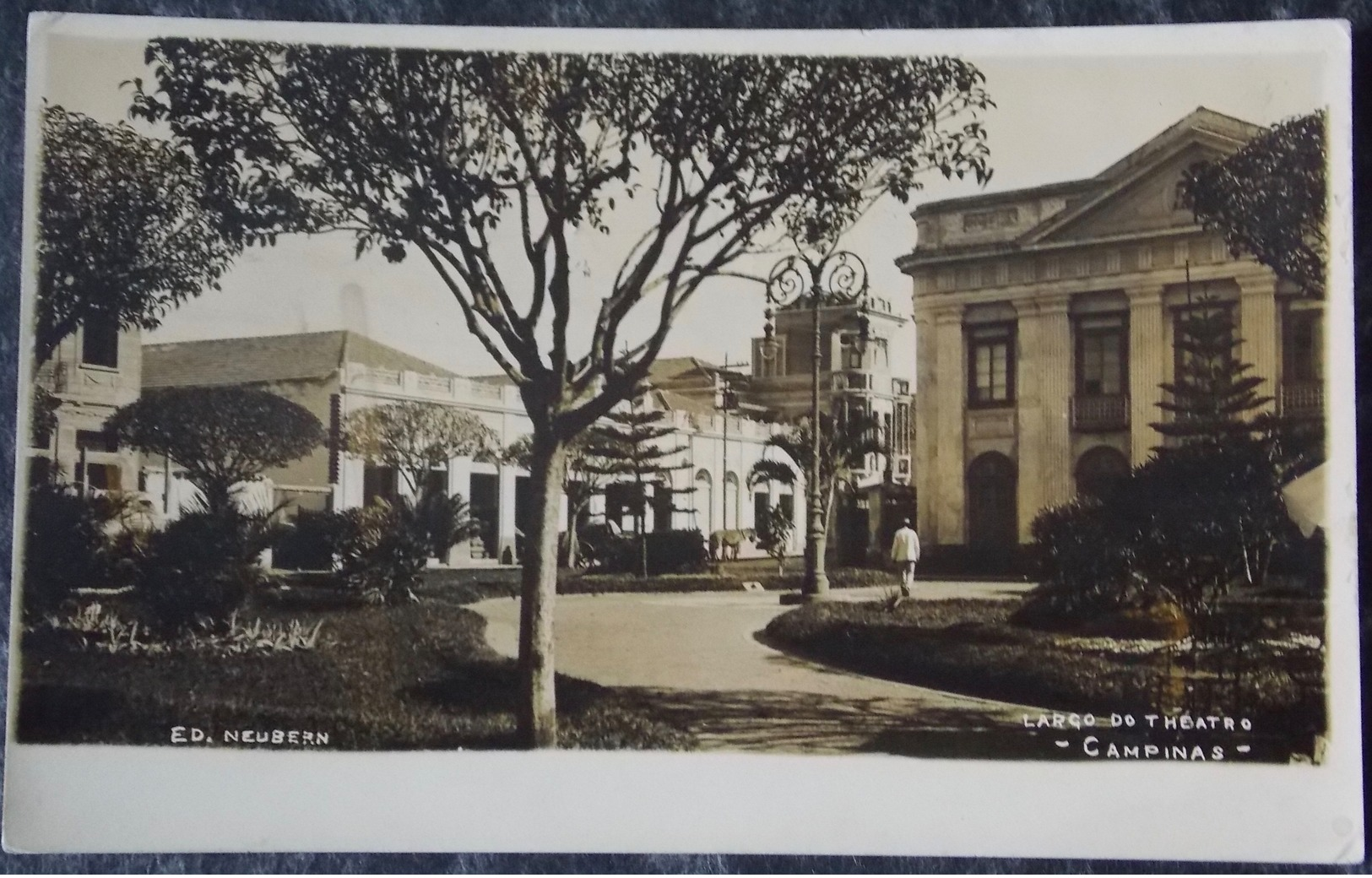 CPA Carte Postale Postcard - Brasil Brazil - CAMPINAS - 1923 RPPC Largo De Theatro - Altri