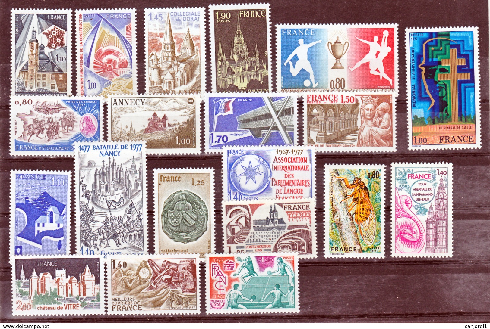 France 1977 1914 1961 Année Poste Neuf ** TB MNH SiN CHARNELa Cote 47 - 1970-1979