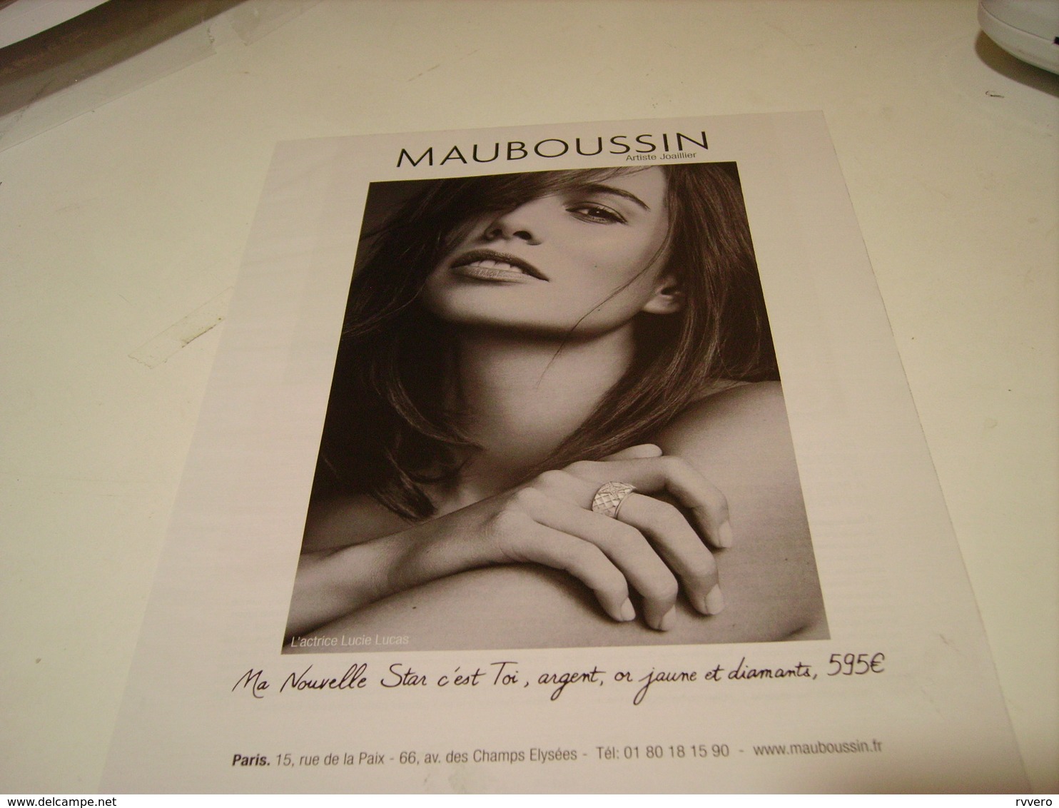 PUBLICITE AFFICHE JOAILLIER MAUBOUSSIN - Otros & Sin Clasificación