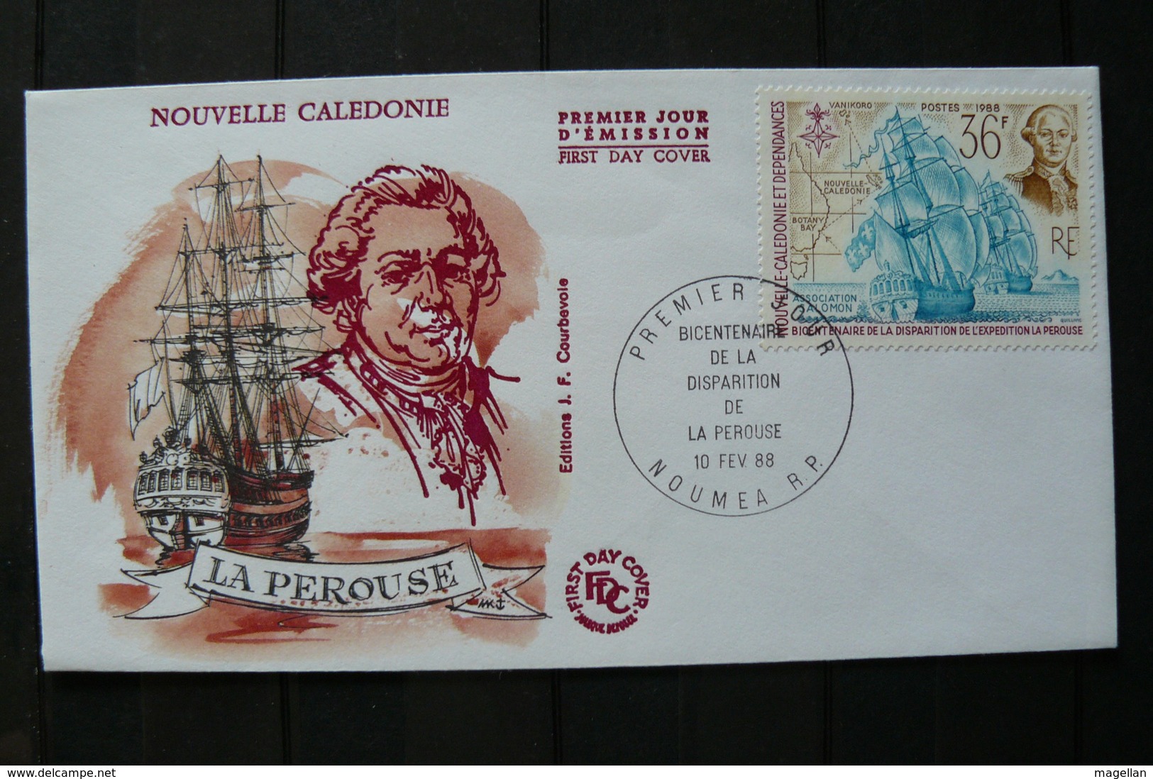 Nouvelle-Calédonie - Yv N°549 Sur FDC - Voilier - 1988 - Ships