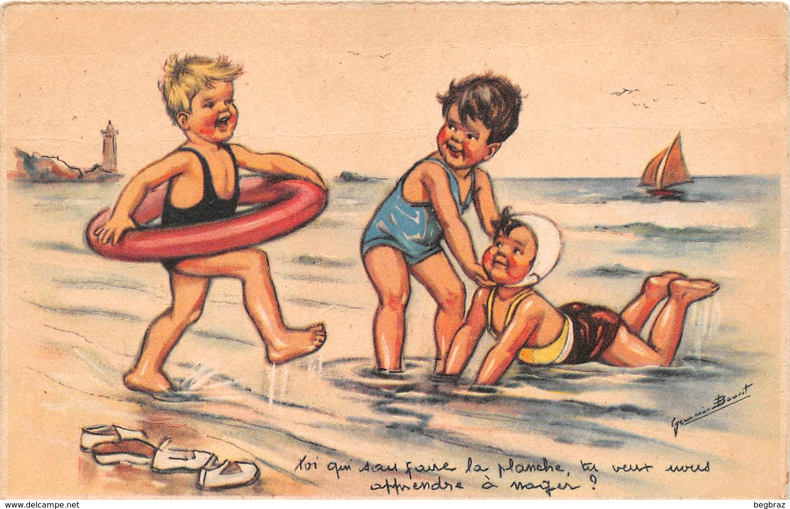 GERMAINE BOURRET     ILLUSTRATEUR ENFANT  PLAGE - Bouret, Germaine