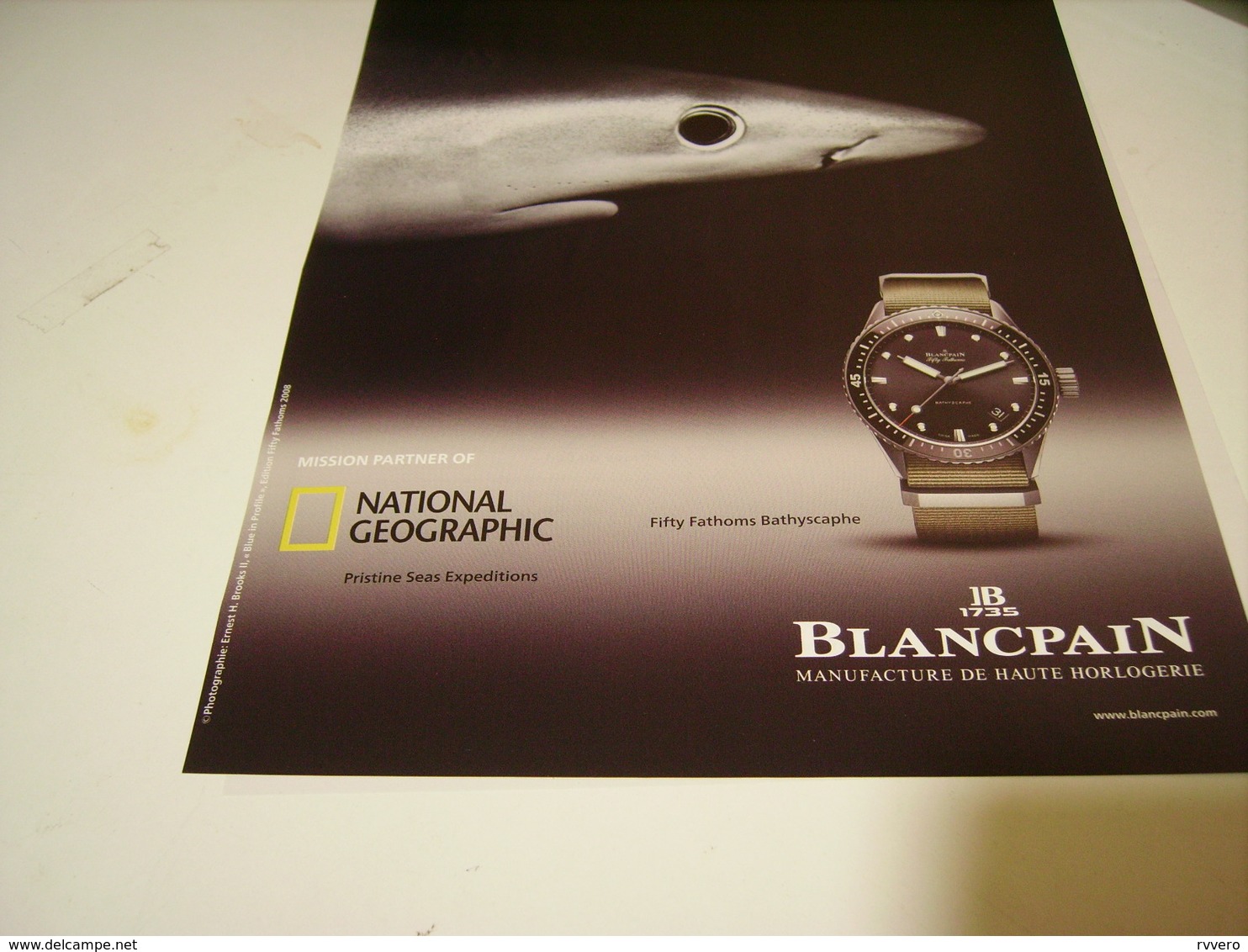 PUBLICITE AFFICHE MONTRE BLANCPAIN - Autres & Non Classés