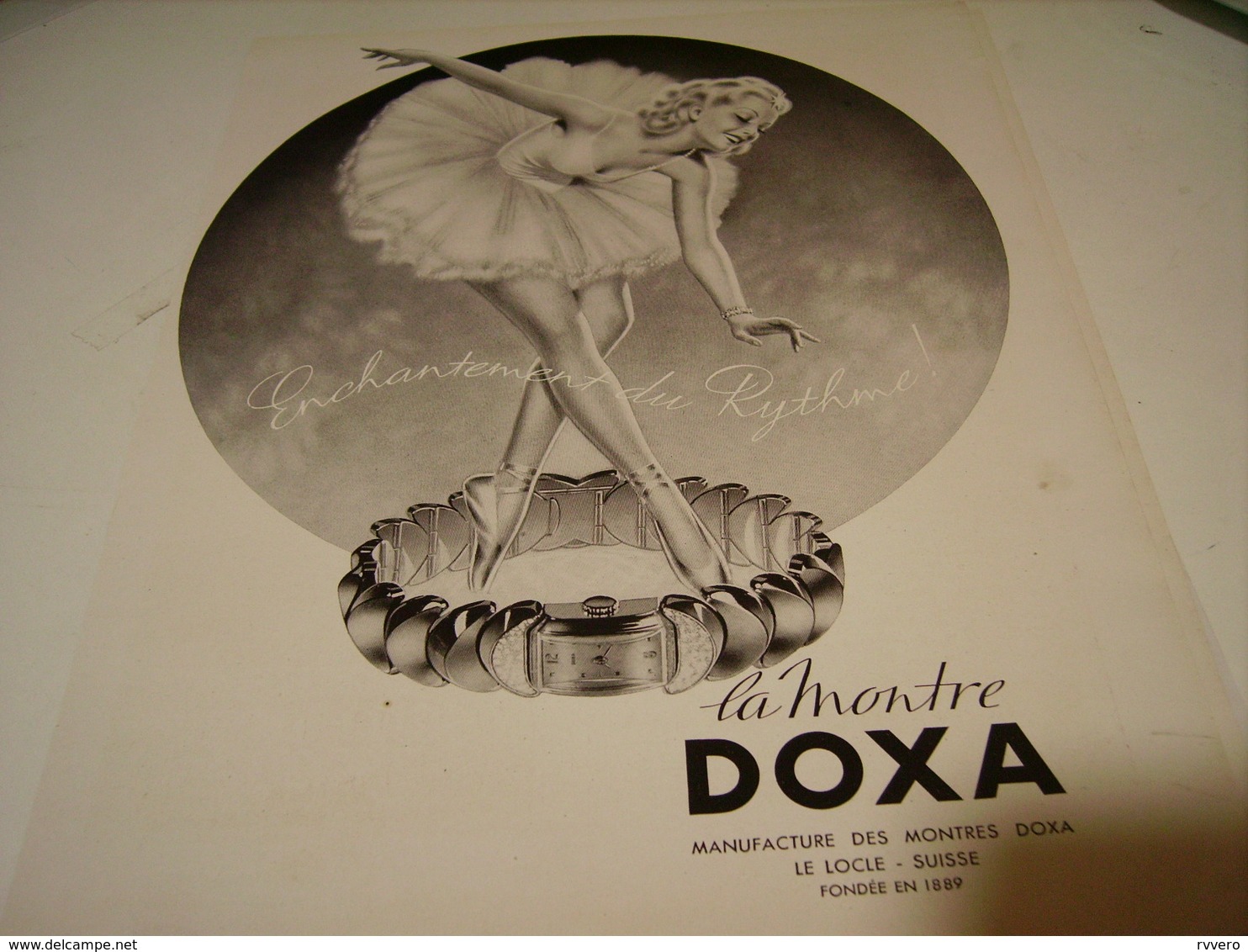 ANCIENNE PUBLICITE MONTRE DOXA 1942 - Autres & Non Classés