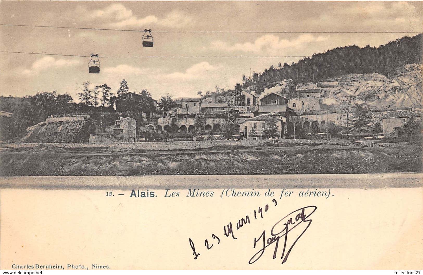 30-ALAIS- LES MINES ( CHEMIN DE FER AERIEN ) - Alès