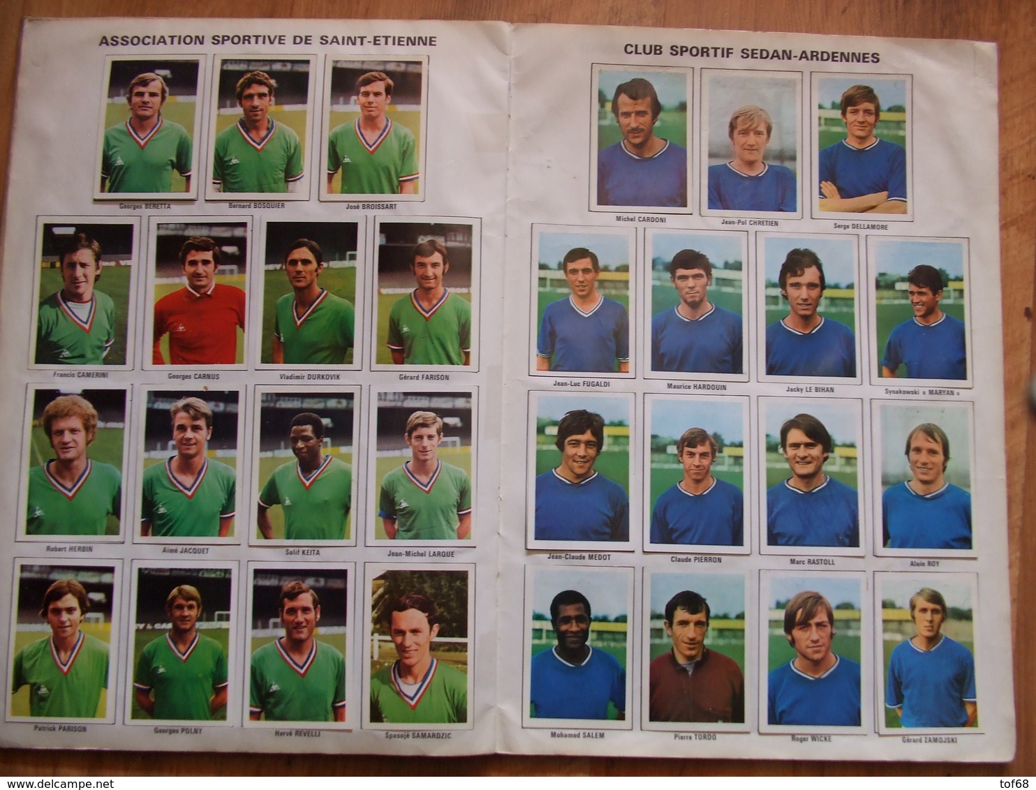 Album complet étoiles du Football 1970 1971 avec autographes AGE éducatif pas Panini