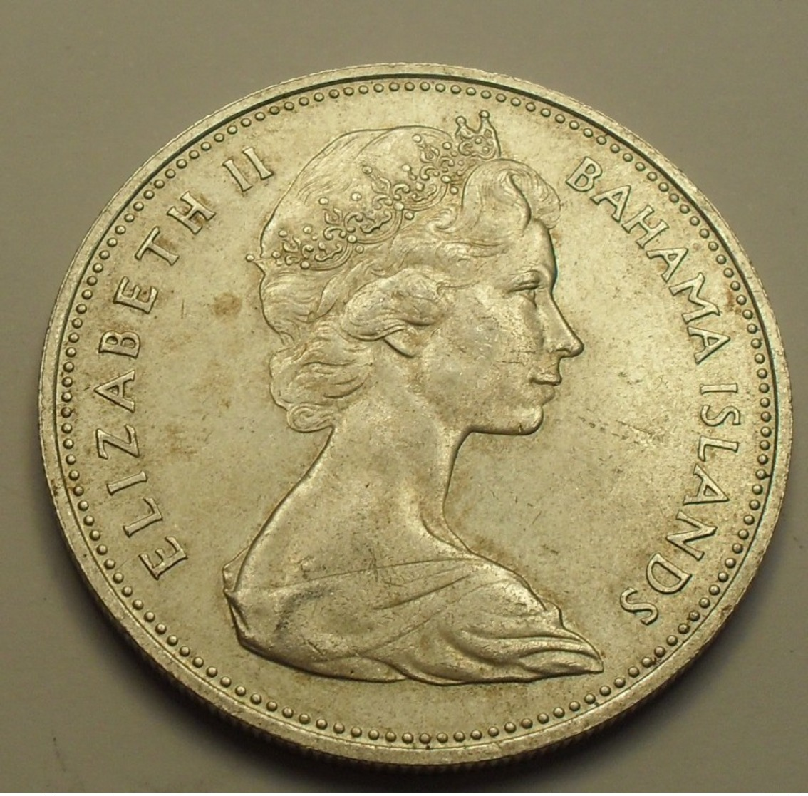 1966 - Bahamas - TWO DOLLARS, ELIZABETH II, Argent, Silver, KM 9 - Bahamas