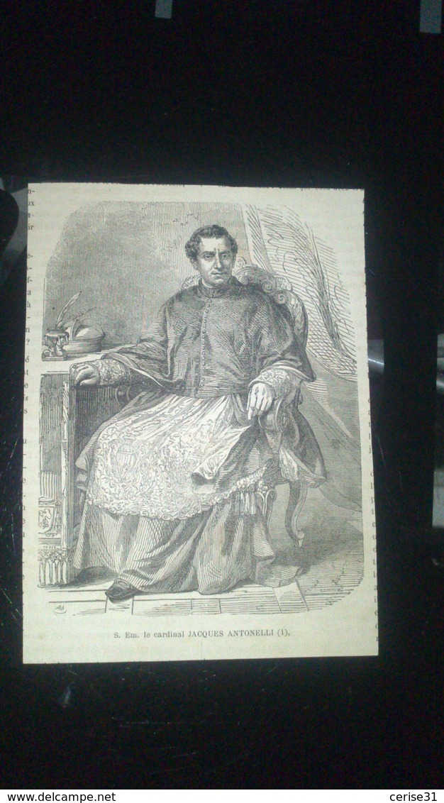 Affiche (gravure) - Monseigneur S. EM  LE CARDINAL JACQUES ANTONELLI - Affiches