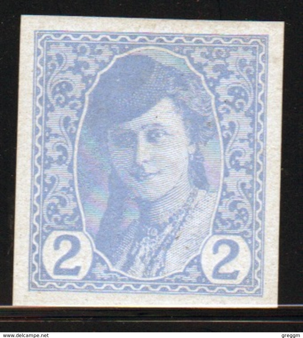 Bosnia 2 Heller Blue Newspaper Stamp From 1913 Imperf And Mounted Mint. - Bosnia And Herzegovina