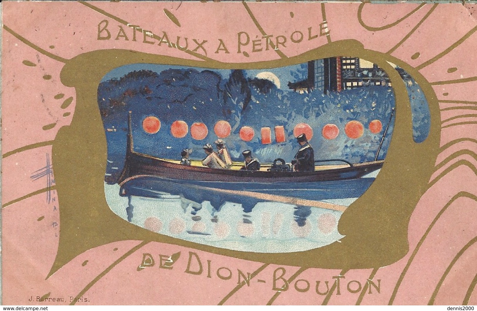 BATEAUX A PETROLE  DE DION-BOUTON - J Barreau Paris - Altri & Non Classificati