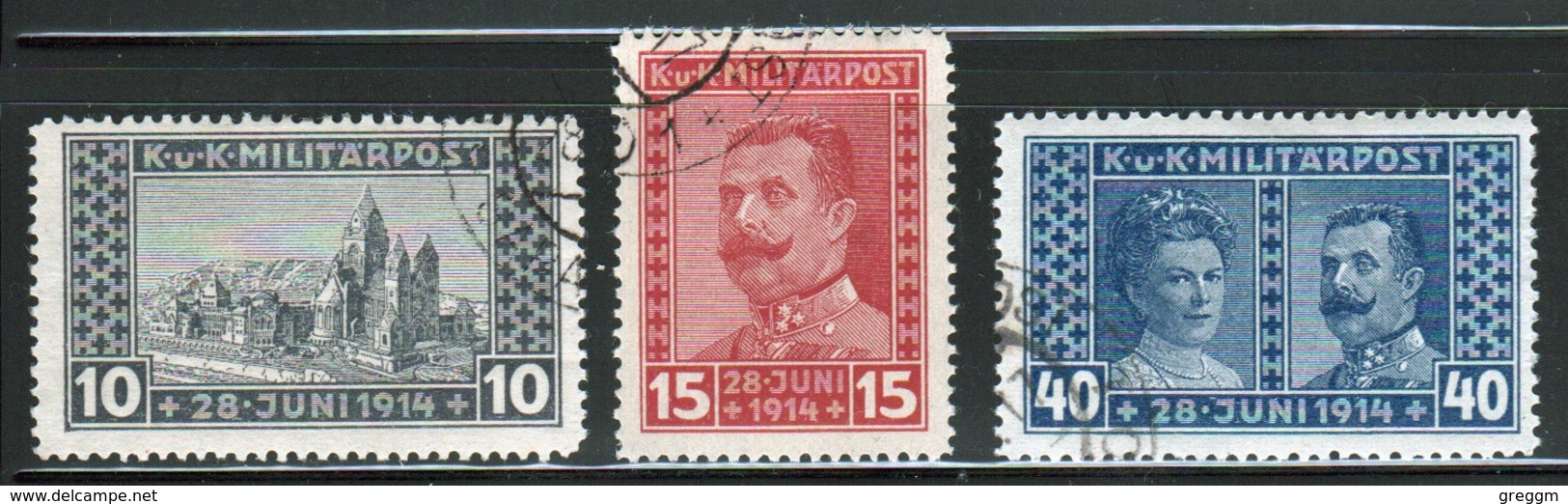 Bosnia Military Post Assassination Of Archduke Ferdinand Fund Set Of Stamps From 1917 In Fine Used Condition. - Bosnia And Herzegovina