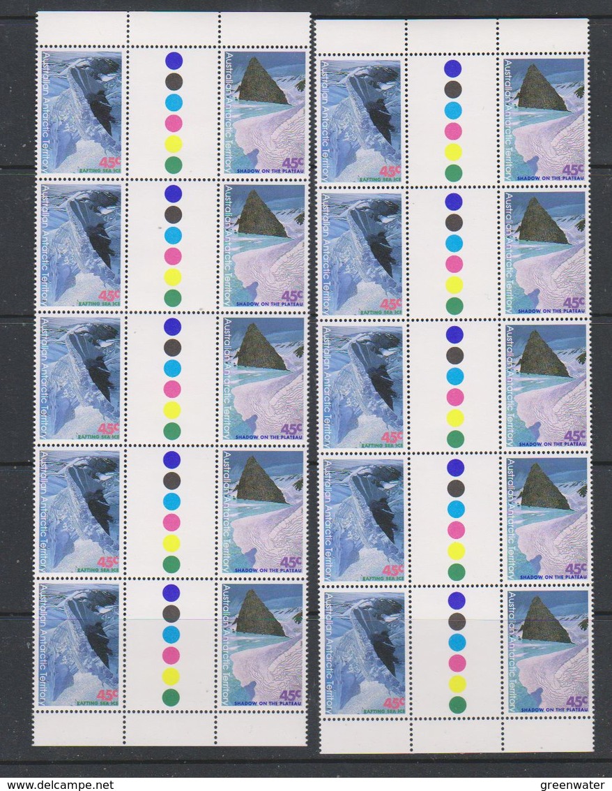 AAT 1996 Landscapes/Landforms 5x Gutter (45c 10x Gutter) ** Mnh (F7263) - Ongebruikt