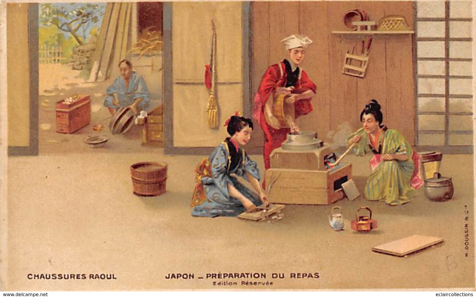 Thème Publicité Ou Vue: Cuisine. Cheminée.Arts De La Table  Japon.Préparation Du Repas   (voir Scan) - Altri & Non Classificati