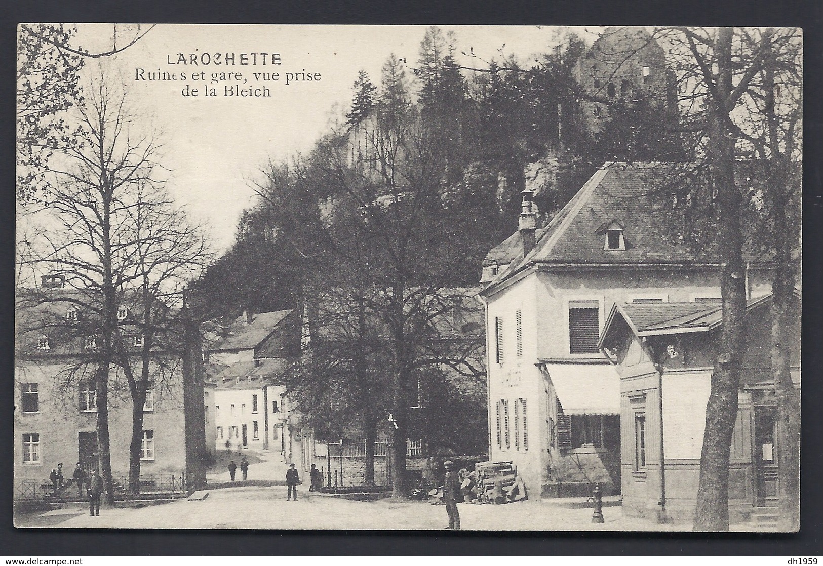 1913 LAROCHETTE CRUCHTEN RUINES GARE LA ROCHETTE  LUXEMBOURG LUXEMBURG FÜR BRIEFTRÄGER DIEKIRCH POST - Larochette